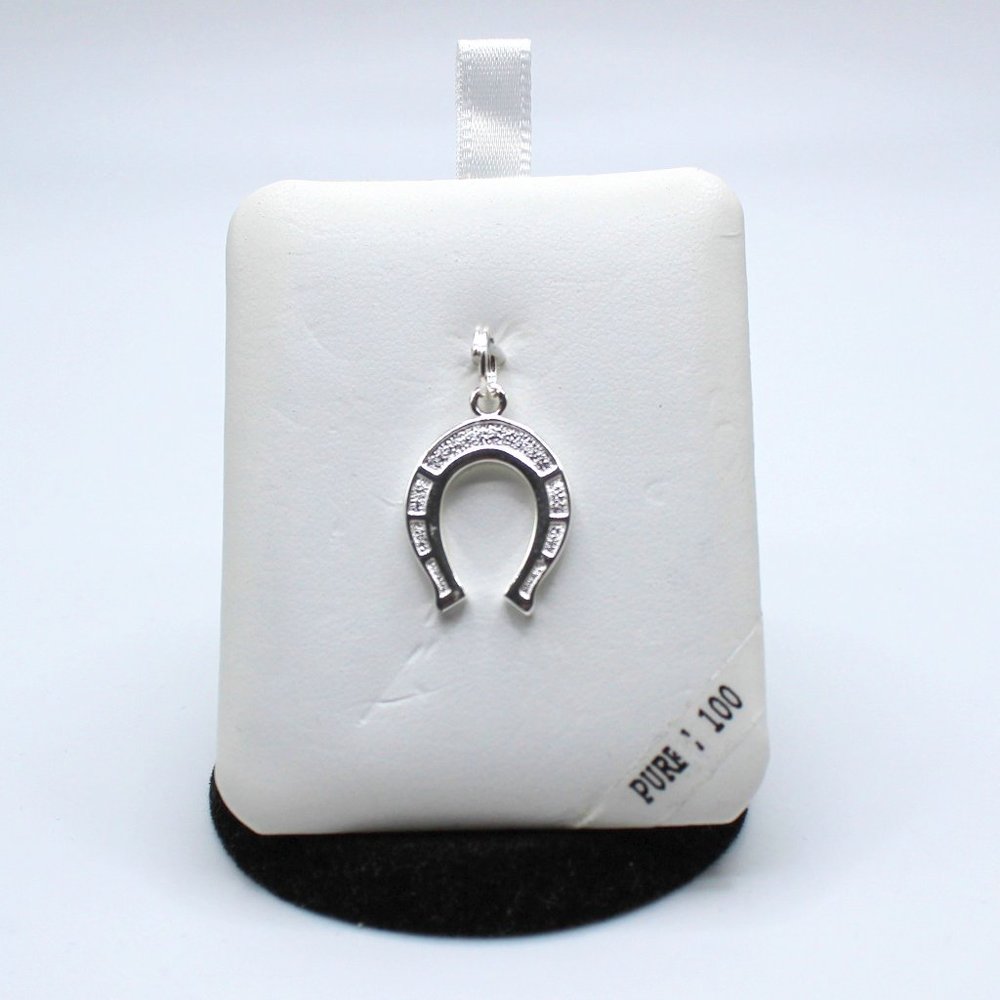 Sterling Silver Western Horseshoe .925 Charm Pendant